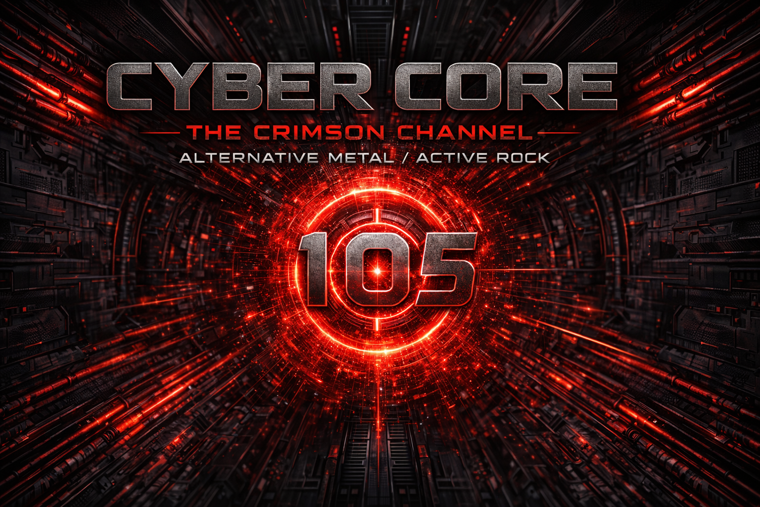 KKOR-DB (Cyber Core 105) affiliate radio station logo